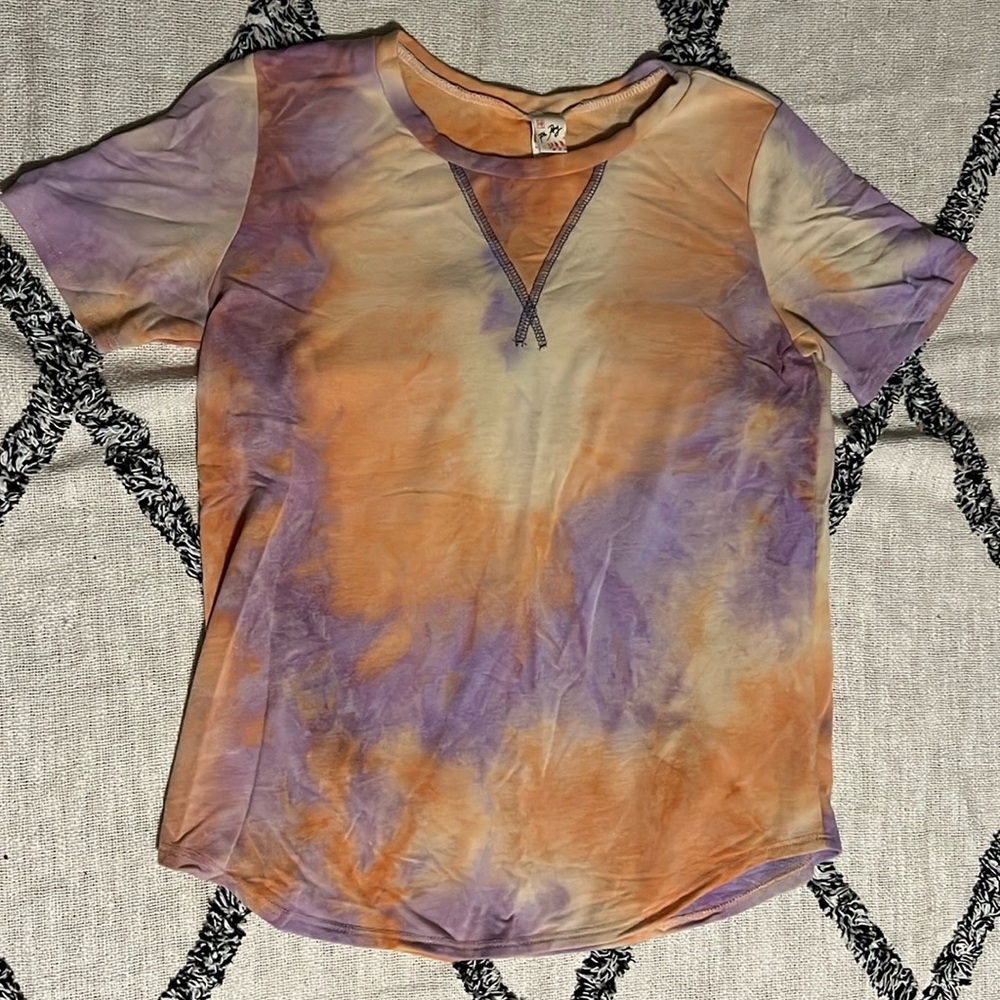 7th Ray size L short sleeve tie dye top